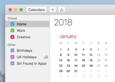 use different colors for events on calendar mac